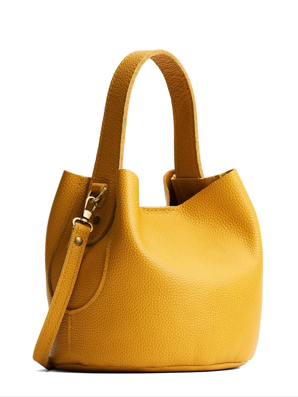 Portland Leather Goods Belle Bucket Bag In Sunshine